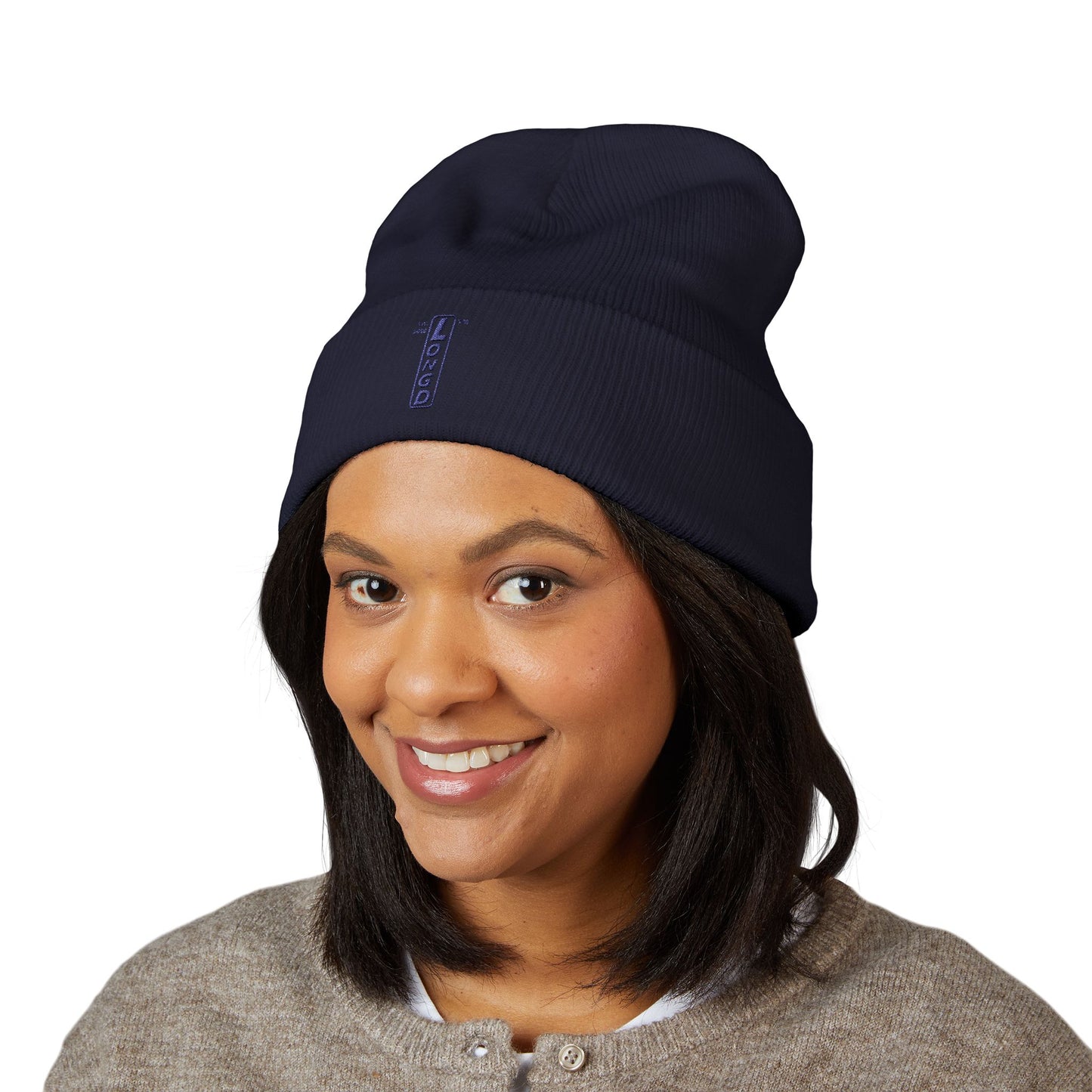 Embroidered Classic Cuffed Beanie basic official logo upright