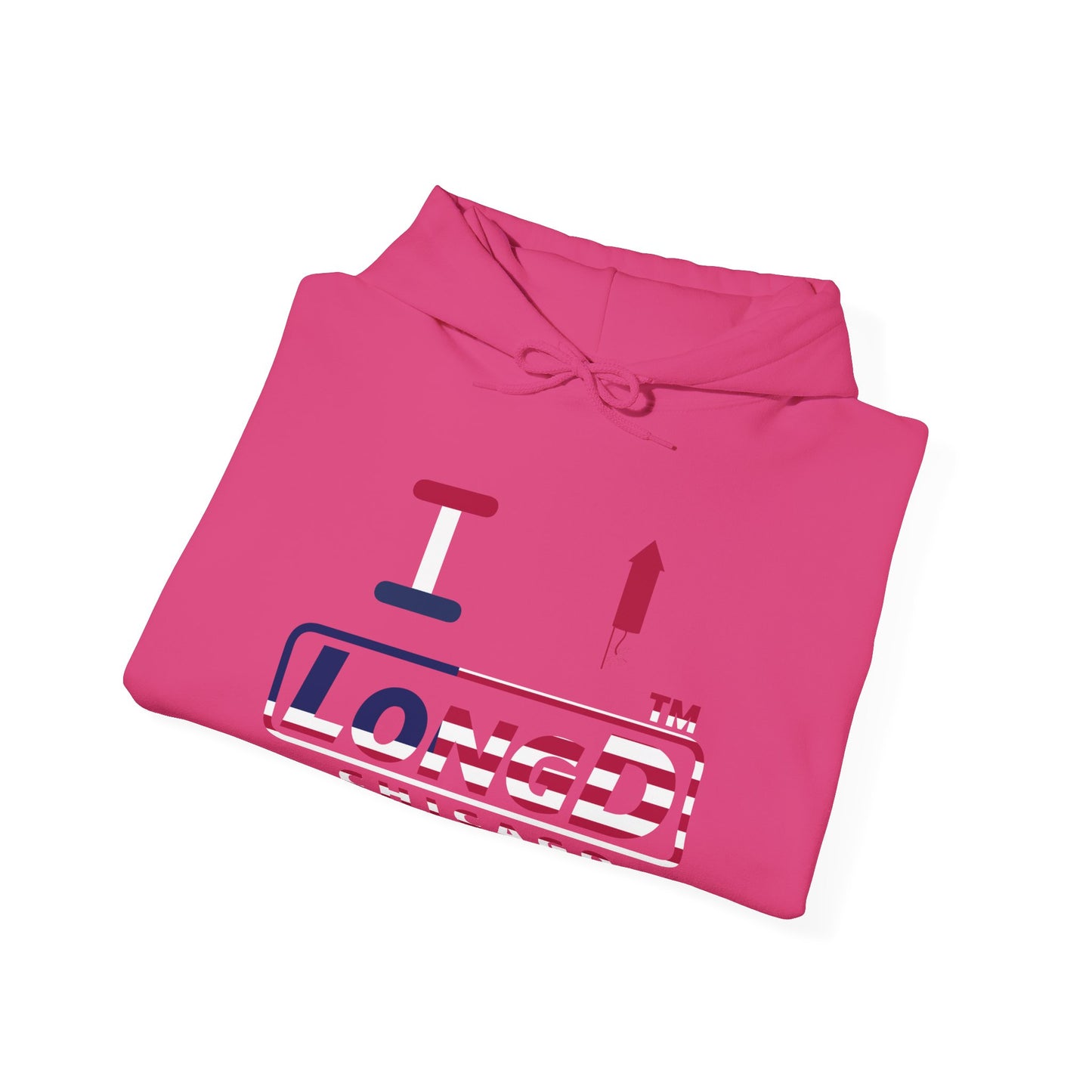 I firecracker LongD® positive flag Chicago logo hoodie