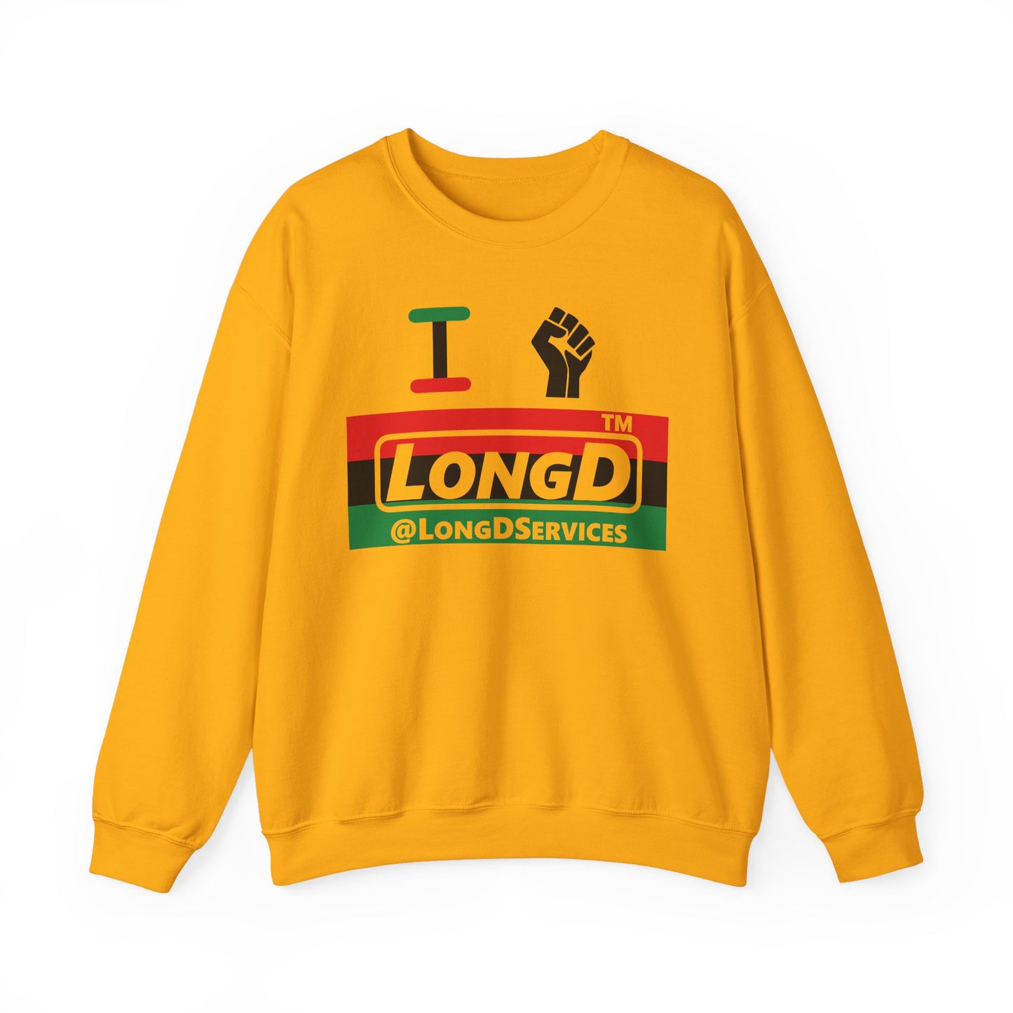 I fist LongD negative horizontal 3-striped tag logo crewneck sweatshirt