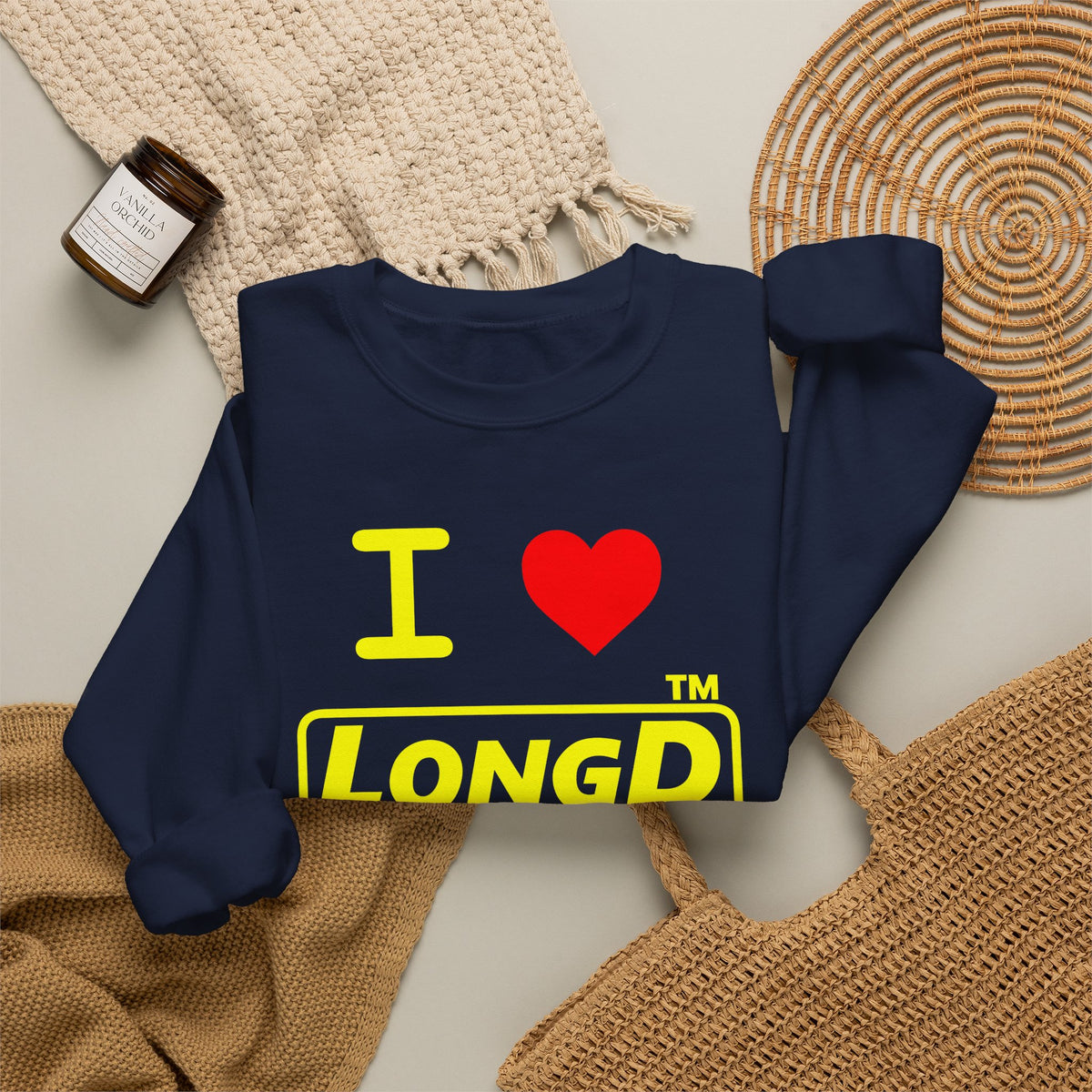 I Luv LongD Tag-domain positive alternate basic logo crewneck sweatshirt