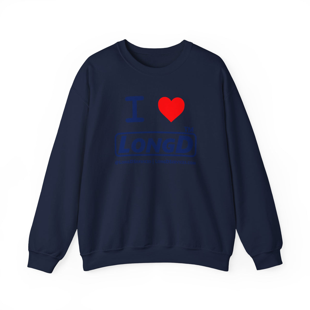 I Luv LongD Tag-domain positive official basic logo crewneck sweatshirt