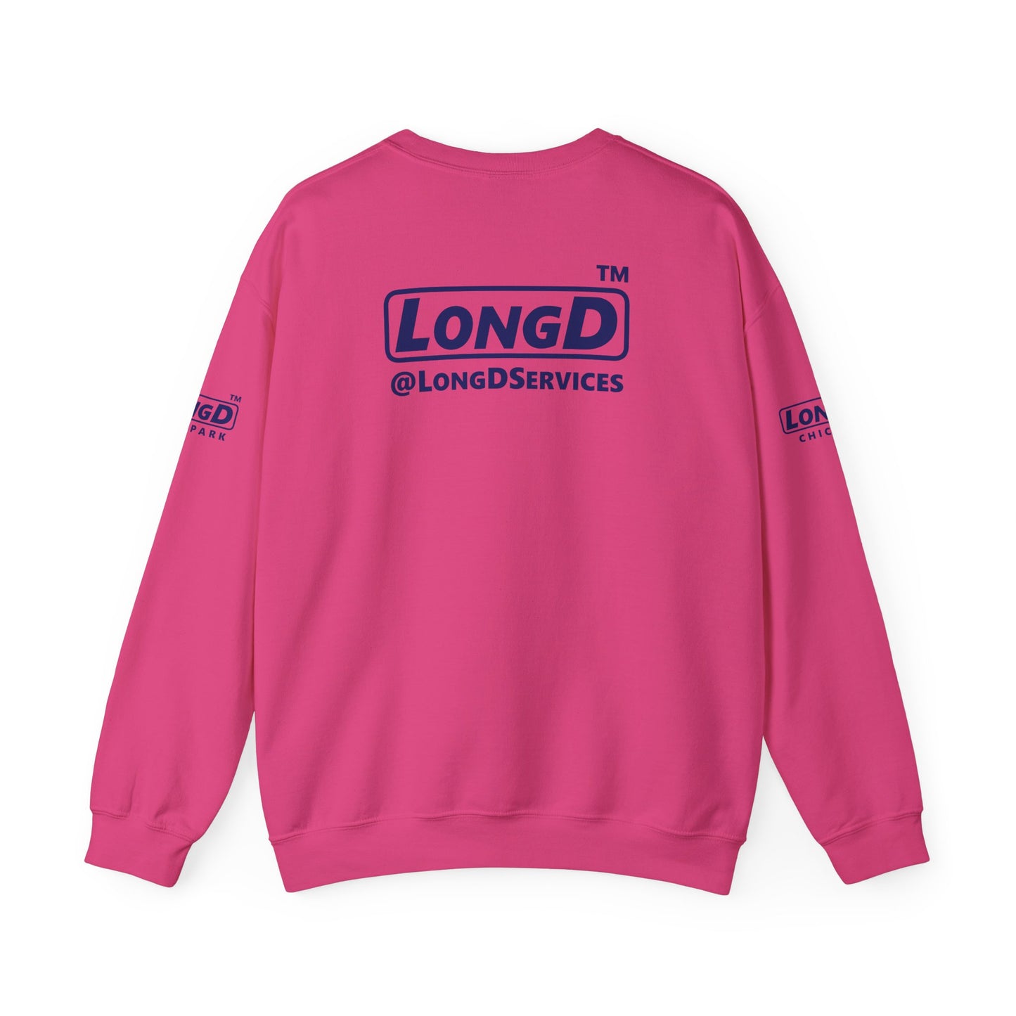 LongD official 4-print Hyde Park logo crewneck sweatshirt