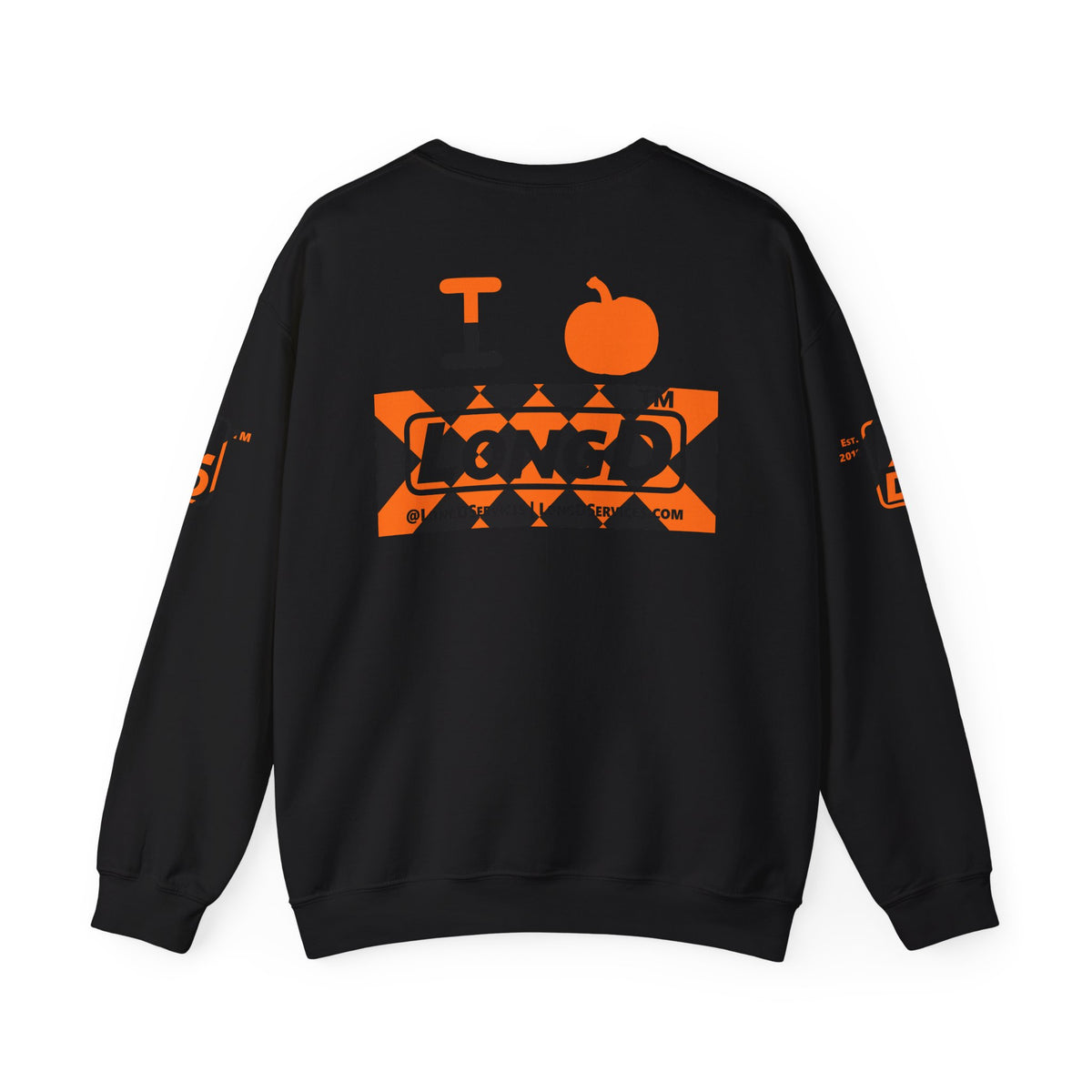 I pumpkin LongD Tag-domain negative stylized argyle 4-print logo crewneck sweatshirt