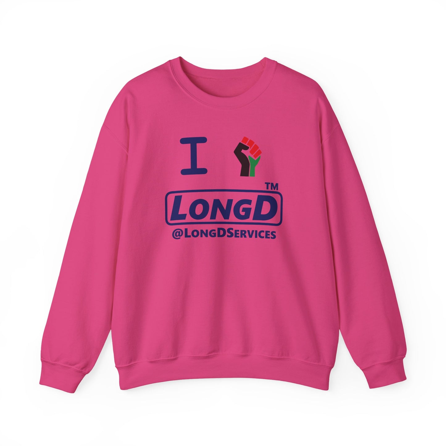 I fist LongD official basic tag logo crewneck sweatshirt