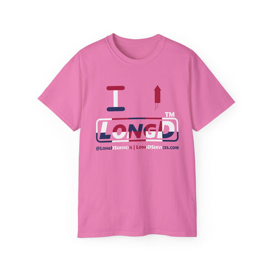 I firecracker LongD positive 2x5 front-back tag-domain logo cotton tee