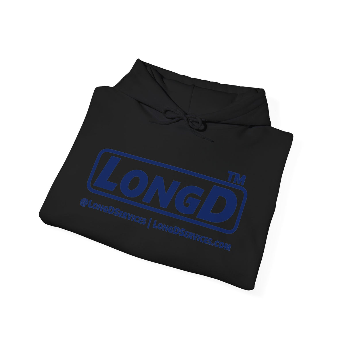 LongD Tag-domain positive official basic logo hoodie