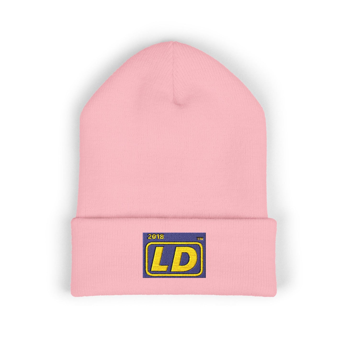 Embroidered Classic Cuffed Beanie reverse official logo initials