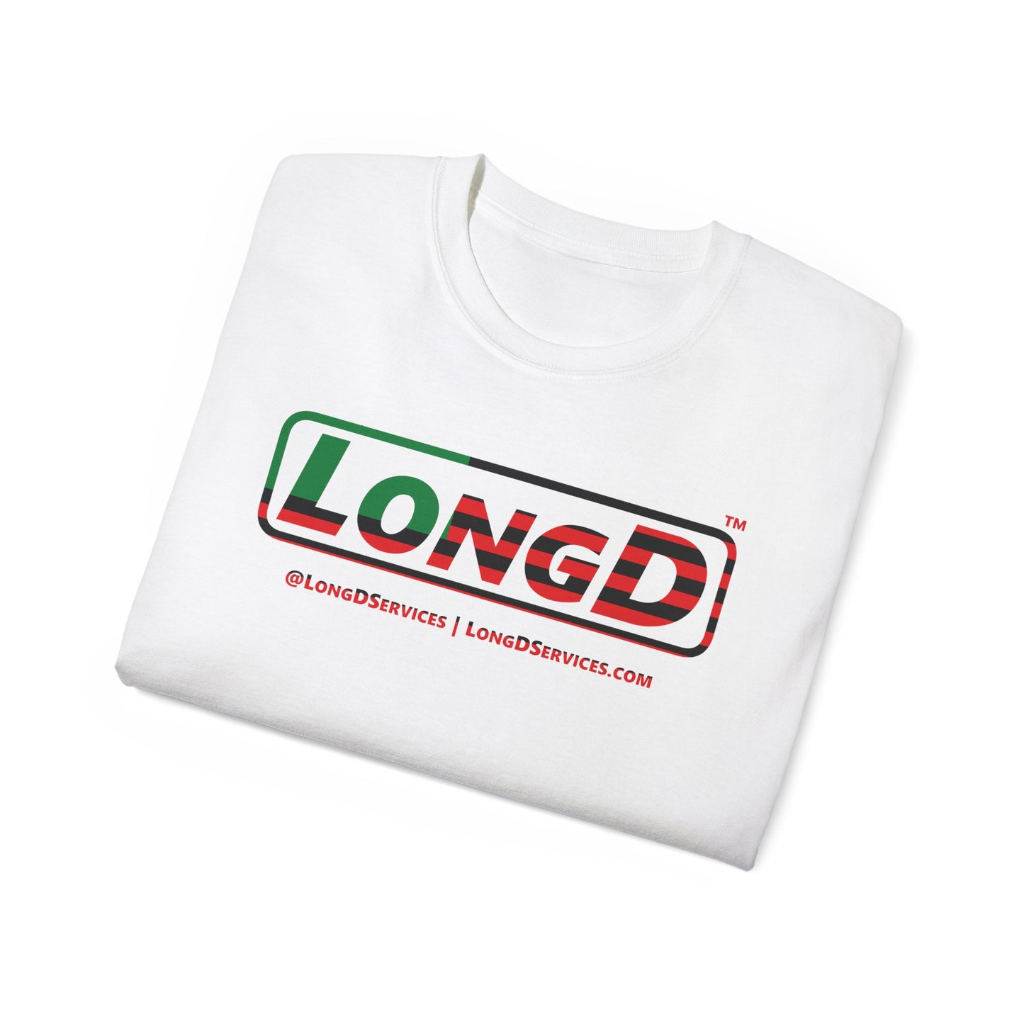 LongD® Logo Cotton Tee Juneteenth positive flag