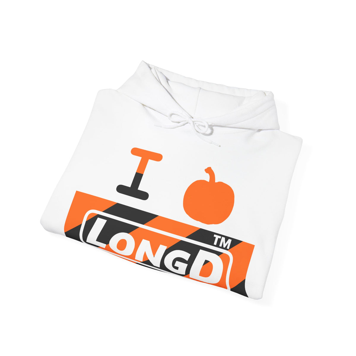 I pumpkin LongD Chicago negative diagonal 6-striped logo hoodie