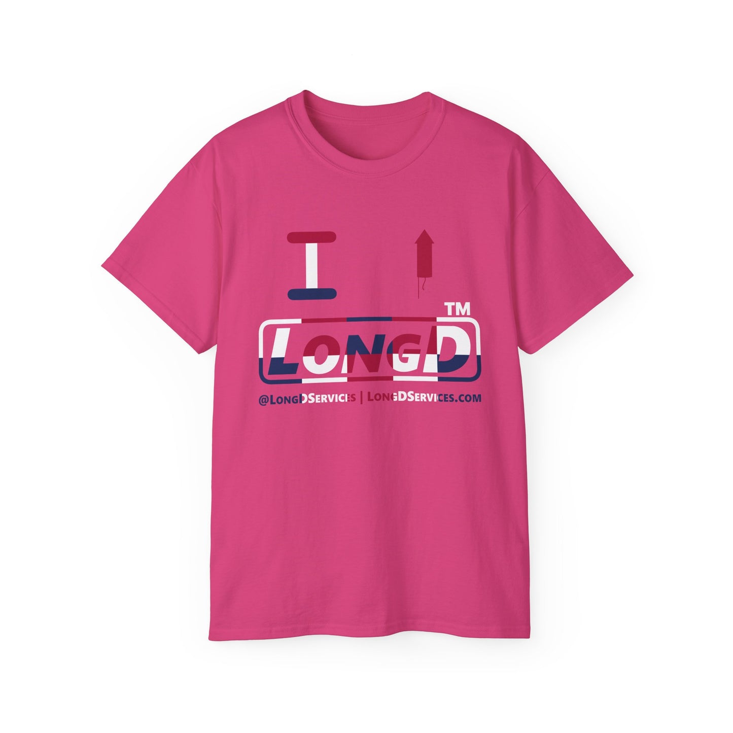 I firecracker LongD positive 2x5 tag-domain logo cotton tee