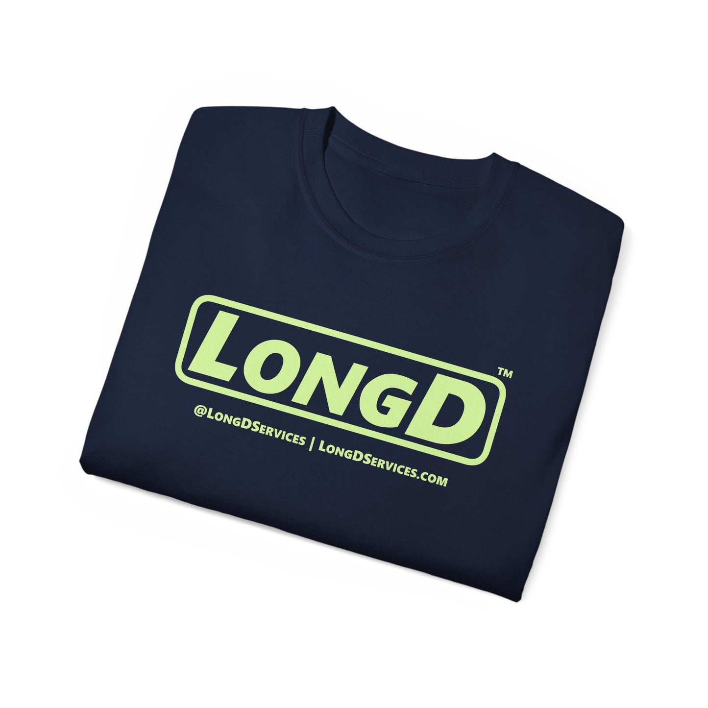 LongD® Logo Cotton Tee (Easter pastel green in positive text)