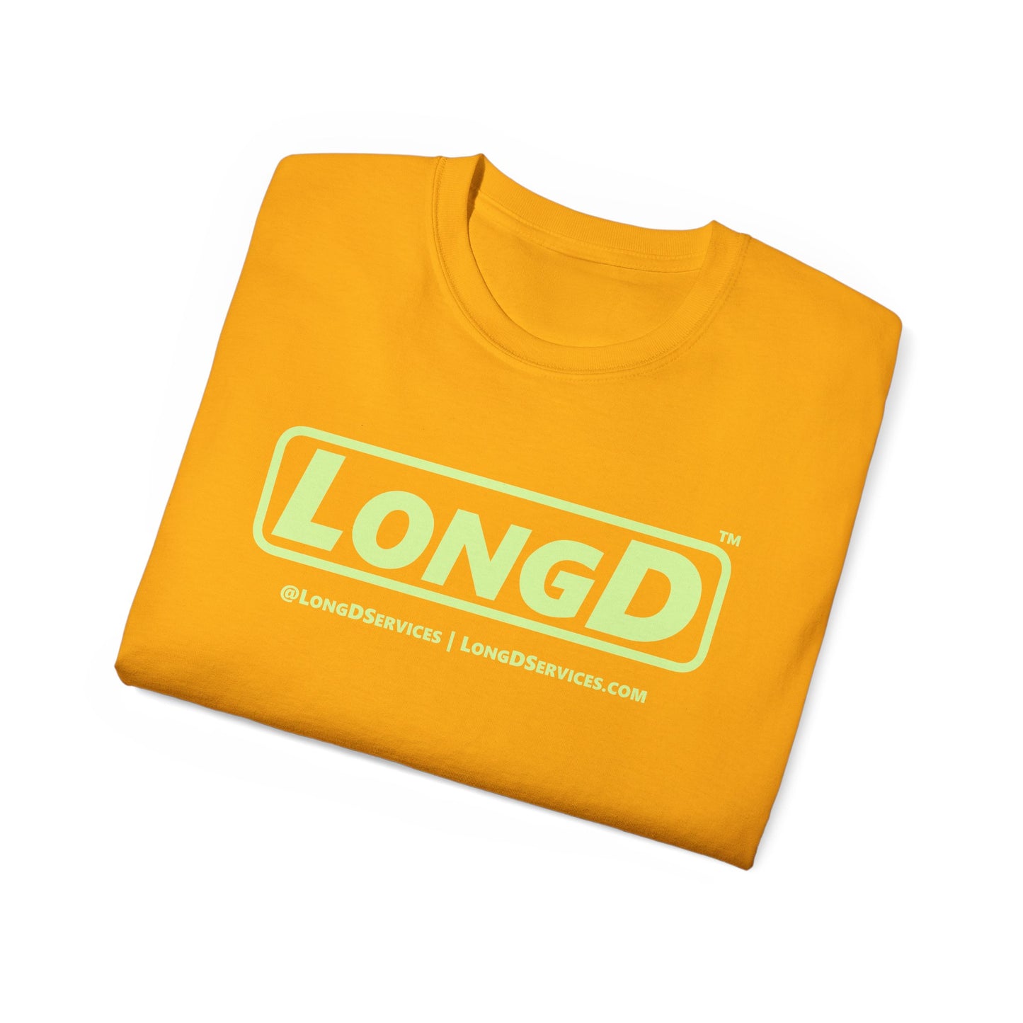 LongD® Logo Cotton Tee (Easter pastel green in positive text)