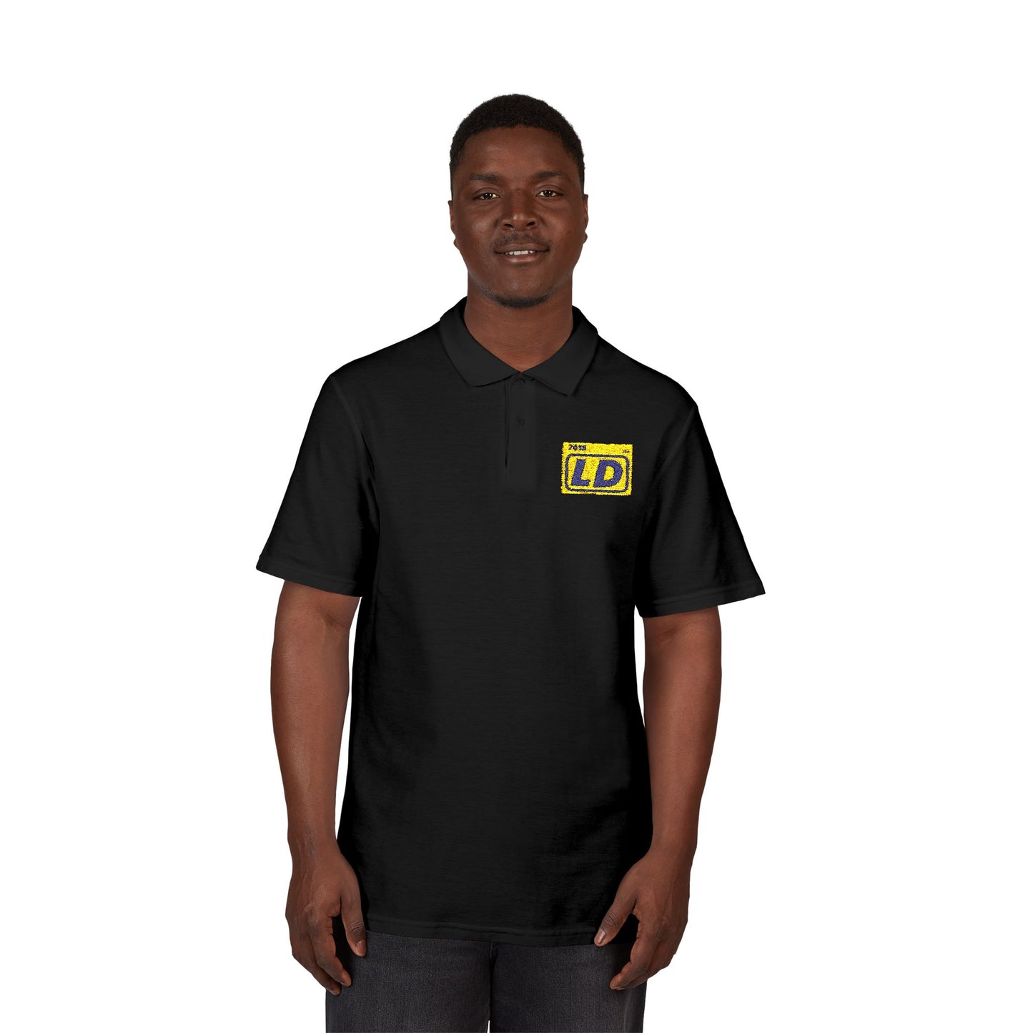 Embroidered LongD official logo initials polo shirt