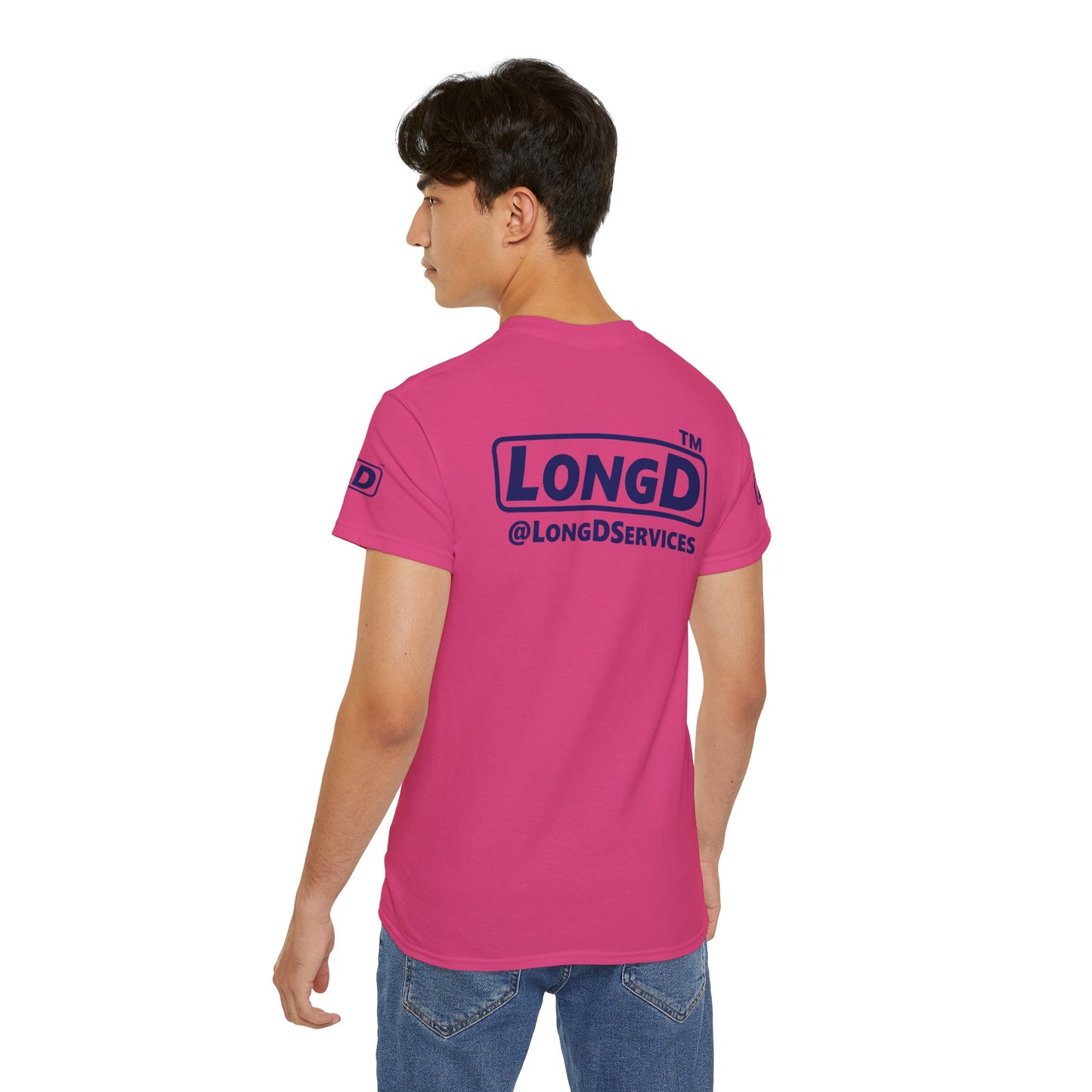I fist LongD official Chicago logo 4-print cotton tee with multicolored fist