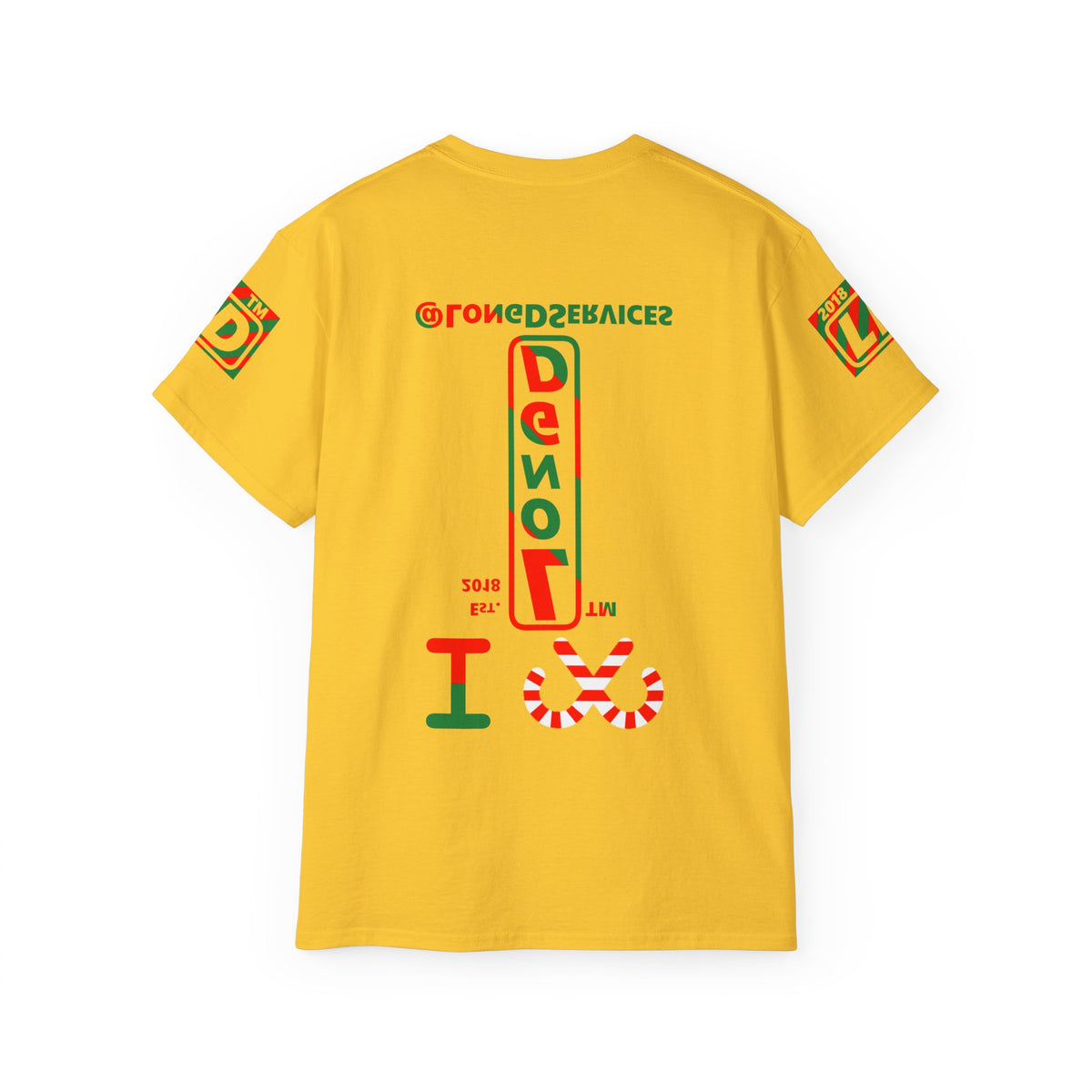 I candy cane LongD Tag positive upright pixel-weighted 4-striped 4-print logo cotton tee