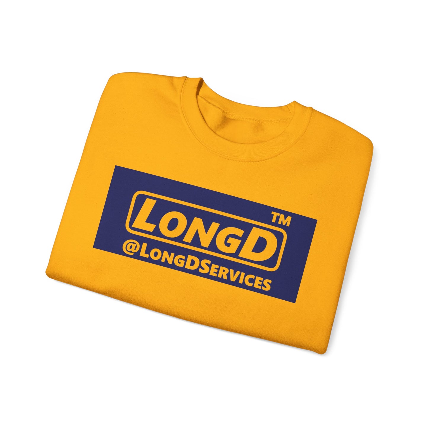 LongD negative official Tag logo crewneck sweatshirt