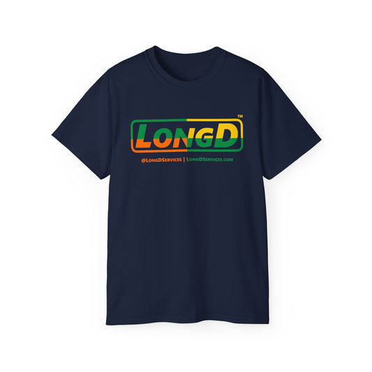 LongD® Logo Cotton Tee (St. Patrick's Day -Irish Green, Golden Yellow and Irish Orange quarters)