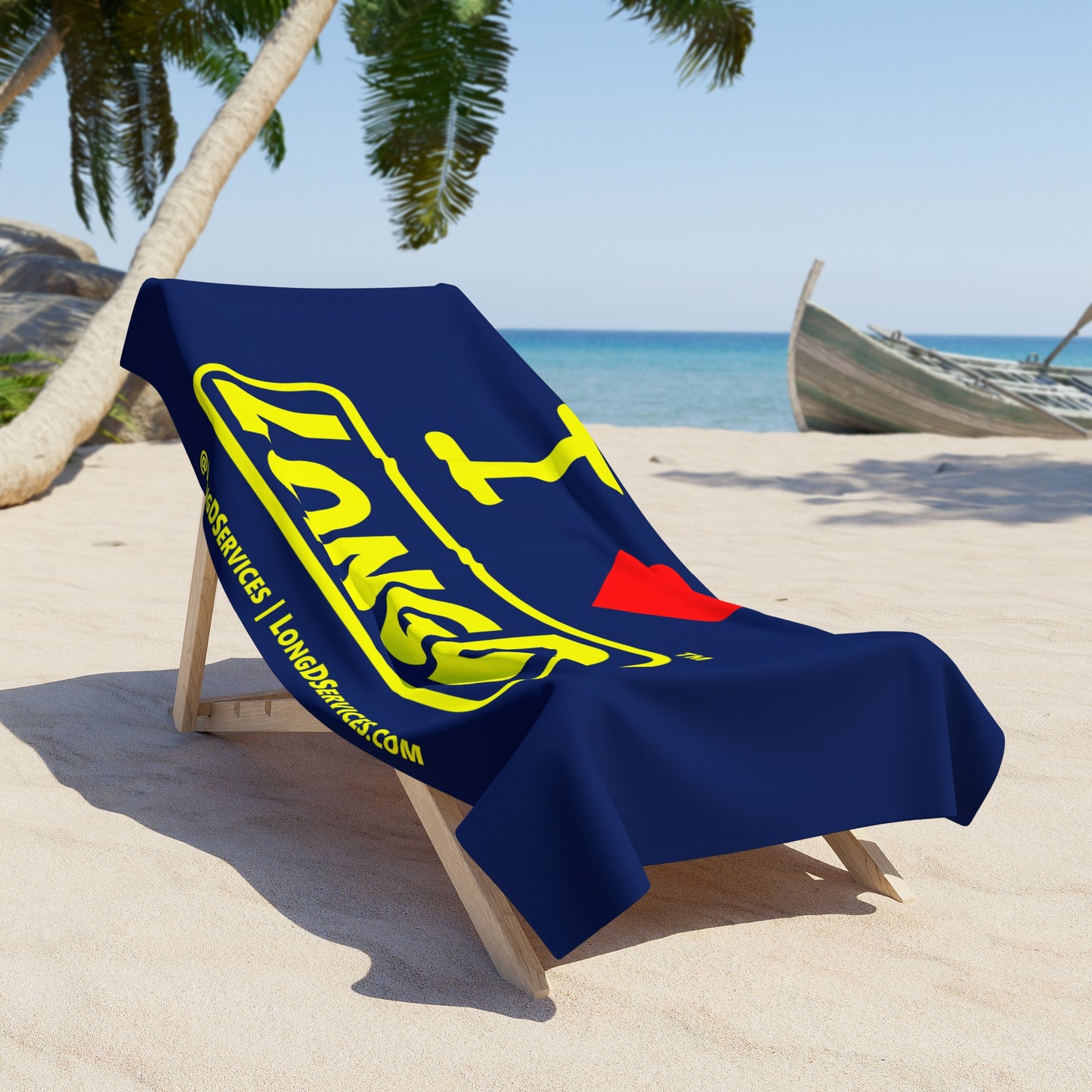 I Luv LongD Reverse Beach Towel