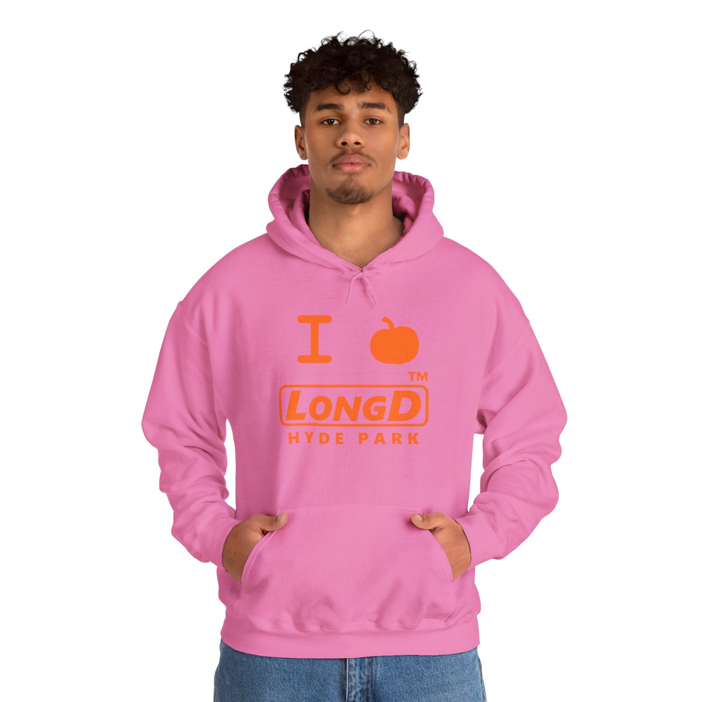 I Pumpkin LongD® Logo Hoodie orange basic Hyde Park logo