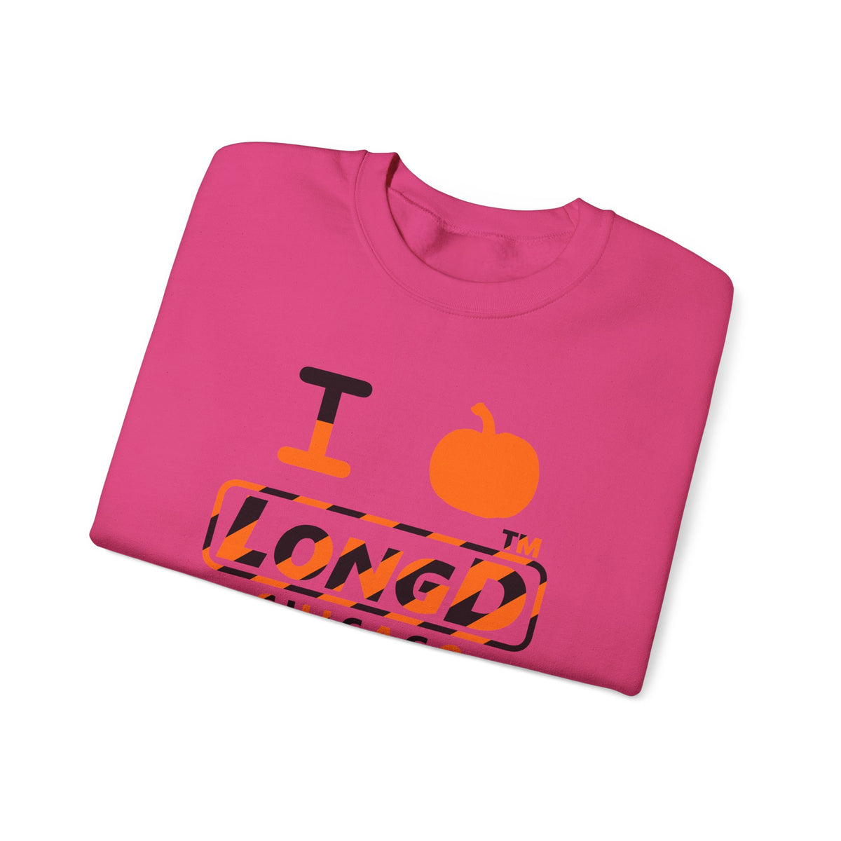 I pumpkin LongD Chicago positive 12-striped logo crewneck sweatshirt