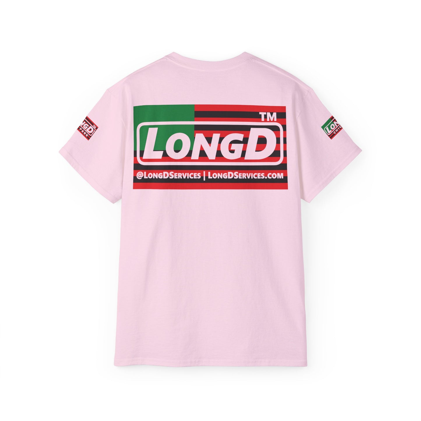 I fist LongD negative flag tag logo 4-print cotton tee