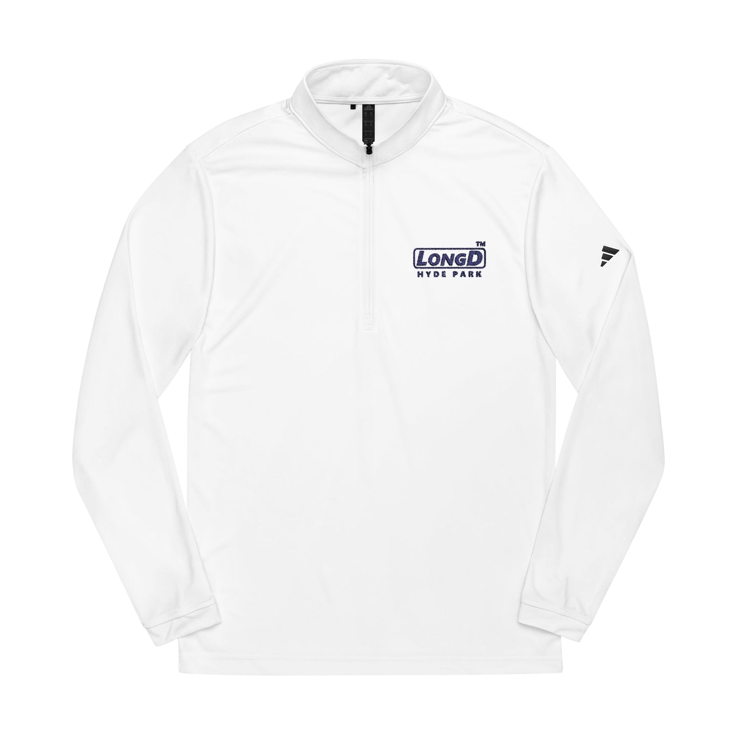 Embroidered adidas® Quarter-Zip Pullover official basic Hyde Park logo