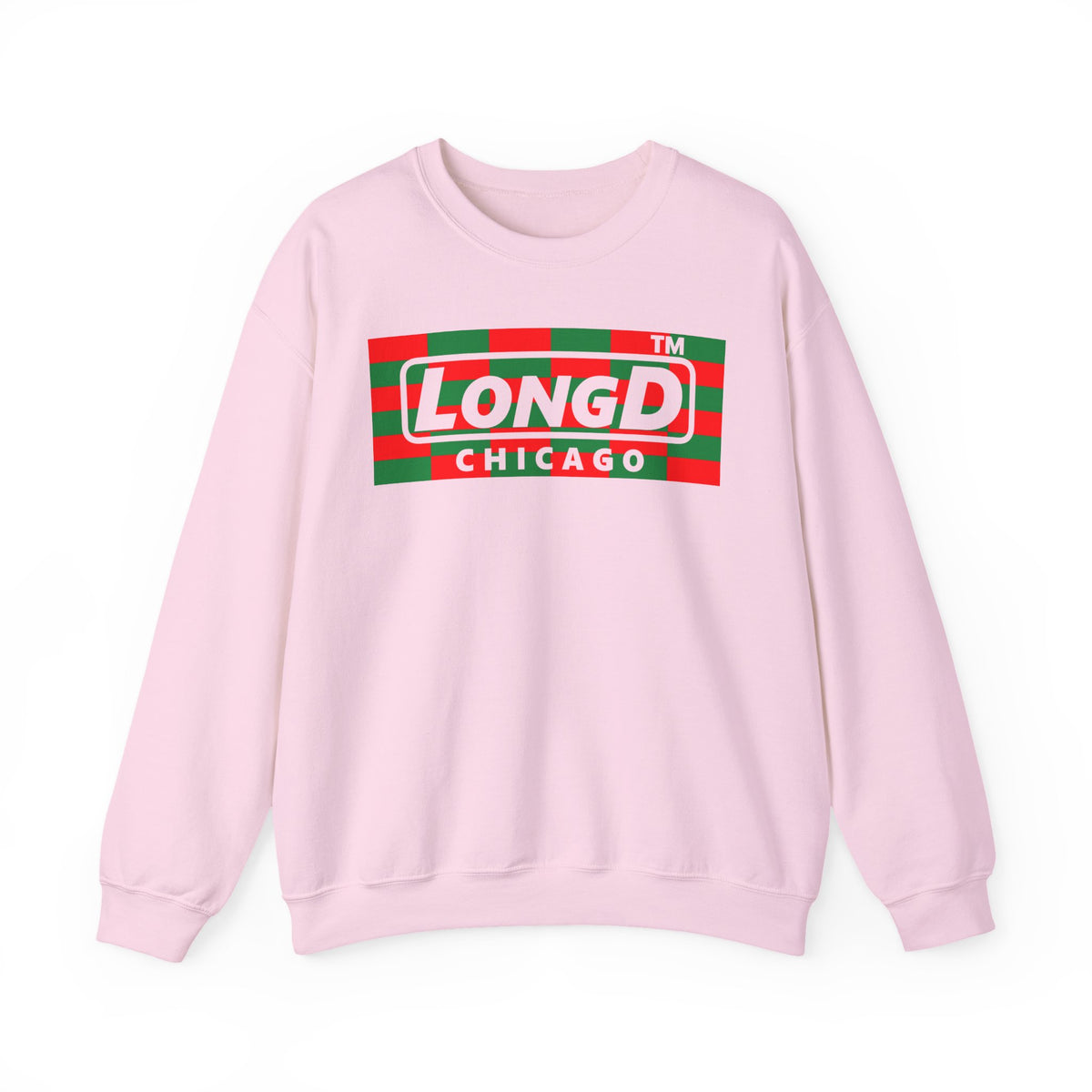 LongD Chicago negative tiled logo (Xmas colors) crewneck sweatshirt