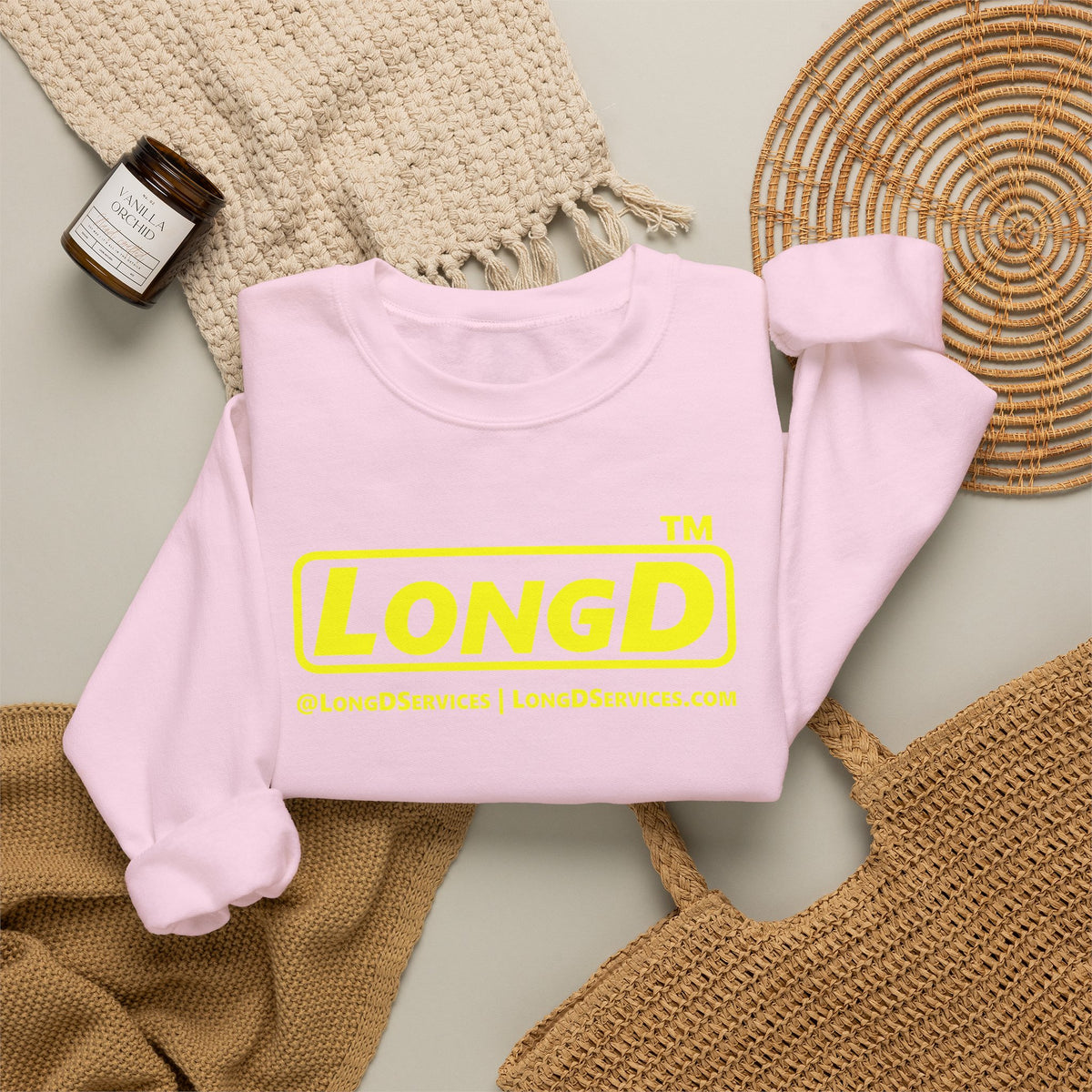 LongD Tag-domain positive alternate basic logo crewneck sweatshirt