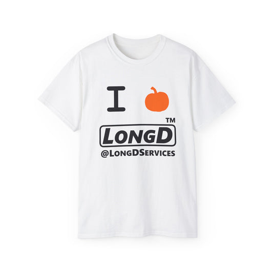 I Pumpkin LongD® Logo Cotton Tee positive black basic tag logo