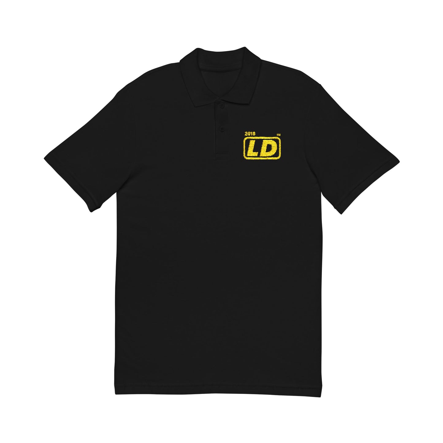 Embroidered LongD alternate basic logo initials polo shirt