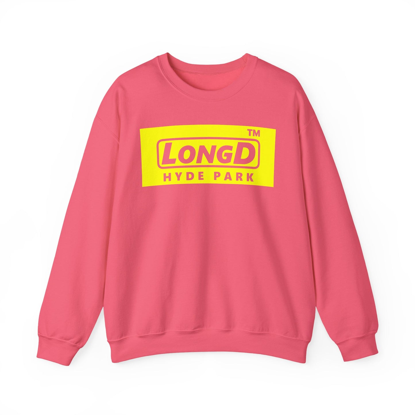 LongD negative reverse Hyde Park logo crewneck sweatshirt