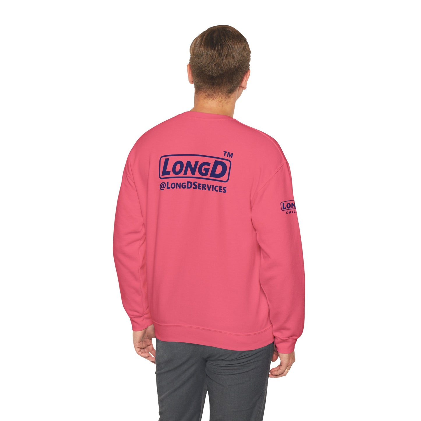 LongD official 4-print Chicago logo crewneck sweatshirt