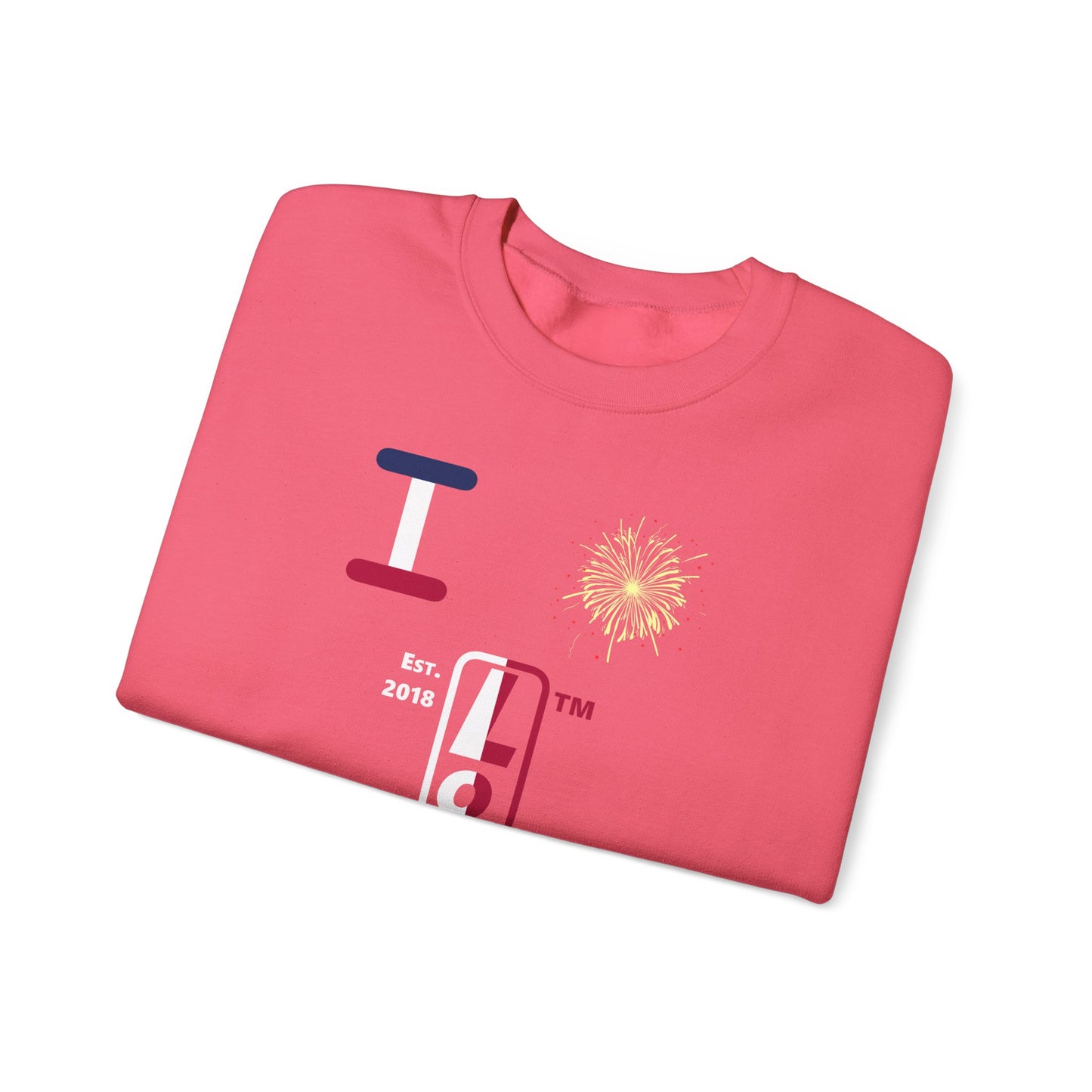 I Burst LongD positive quarters Hyde Park upright logo crewneck sweatshirt