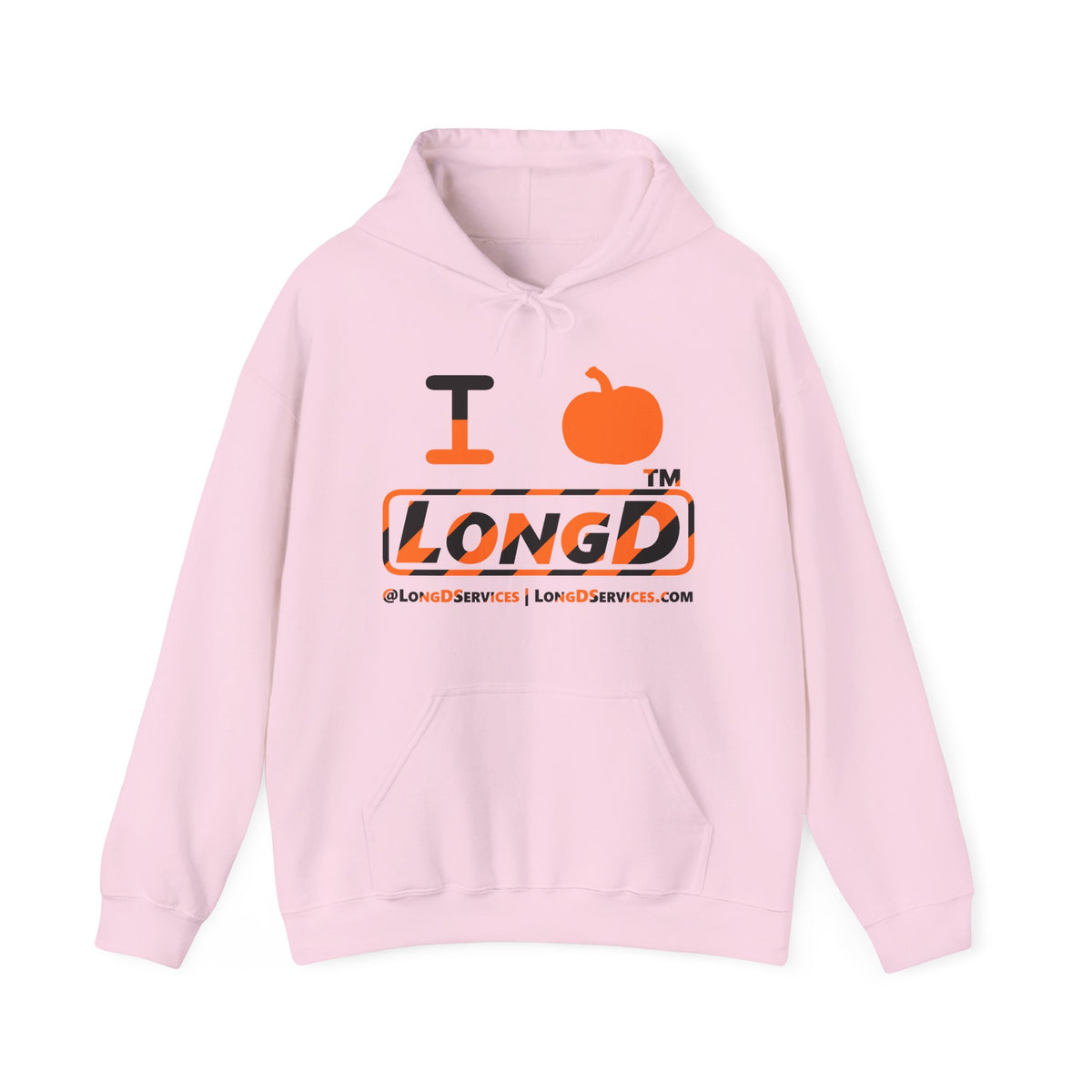 I pumpkin LongD Tag-domain positive 12-striped logo hoodie