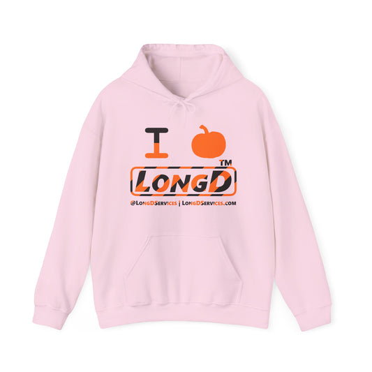 I pumpkin LongD Tag-domain positive 12-striped logo hoodie