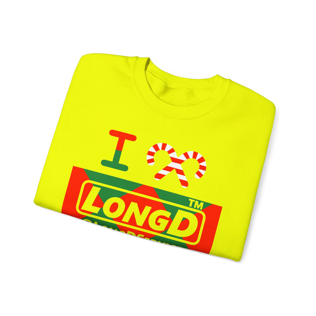 I candy cane LongD Tag negative big argyle logo crewneck sweatshirt