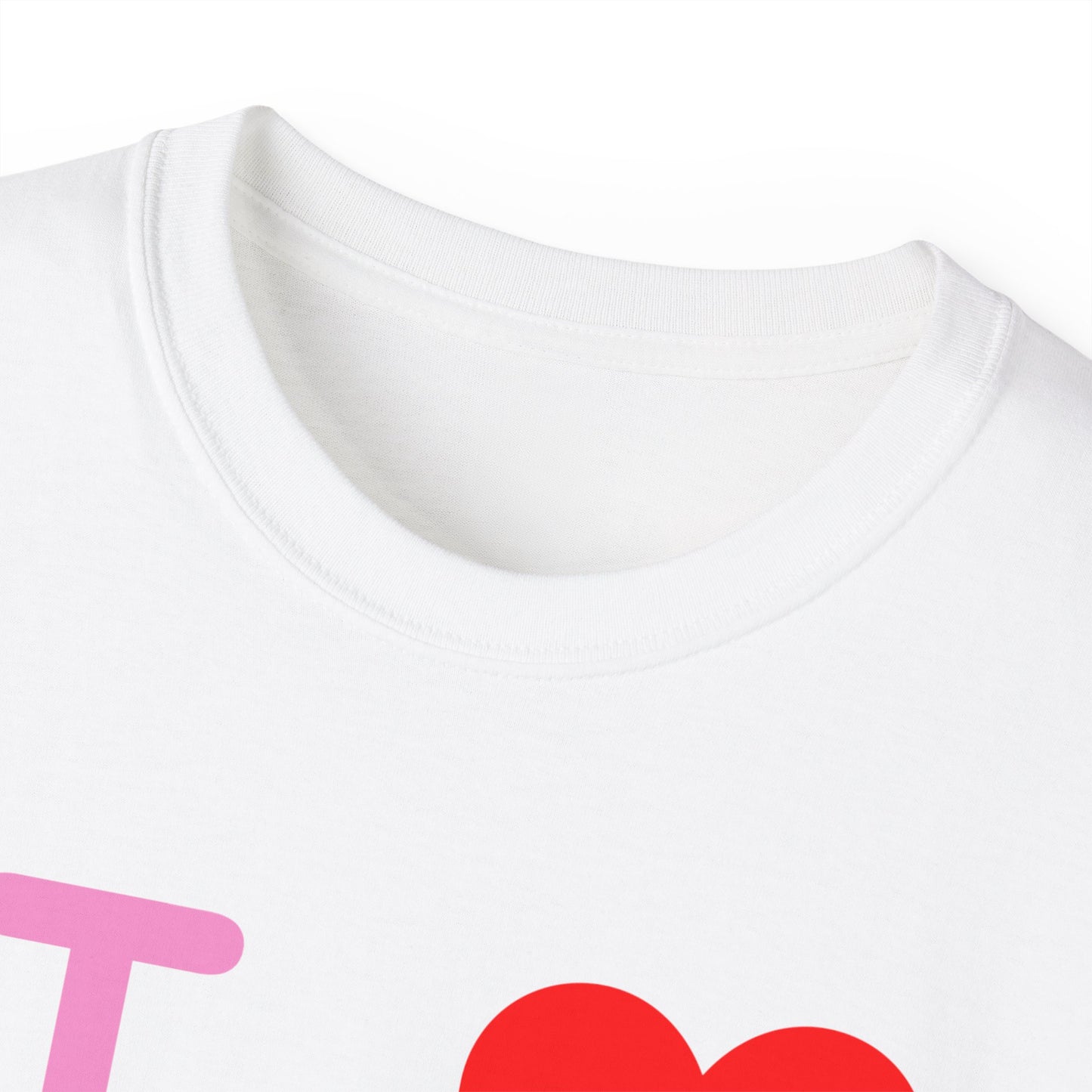 I Luv LongD Logo Cotton Tee (Valentines pink text)
