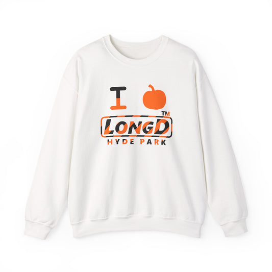 I pumpkin LongD Hyde Park positive 12-striped logo crewneck sweatshirt