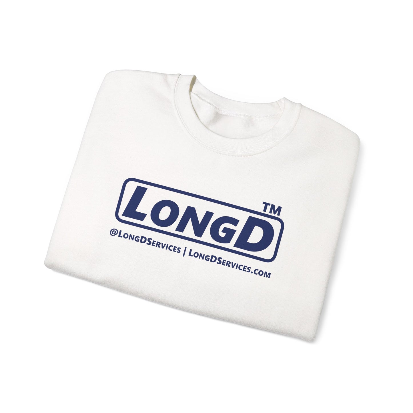 LongD Tag-domain positive official basic logo crewneck sweatshirt