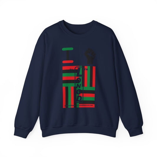 I Fist LongD negative windmill tag-domain upright front-back logo crewneck sweatshirt