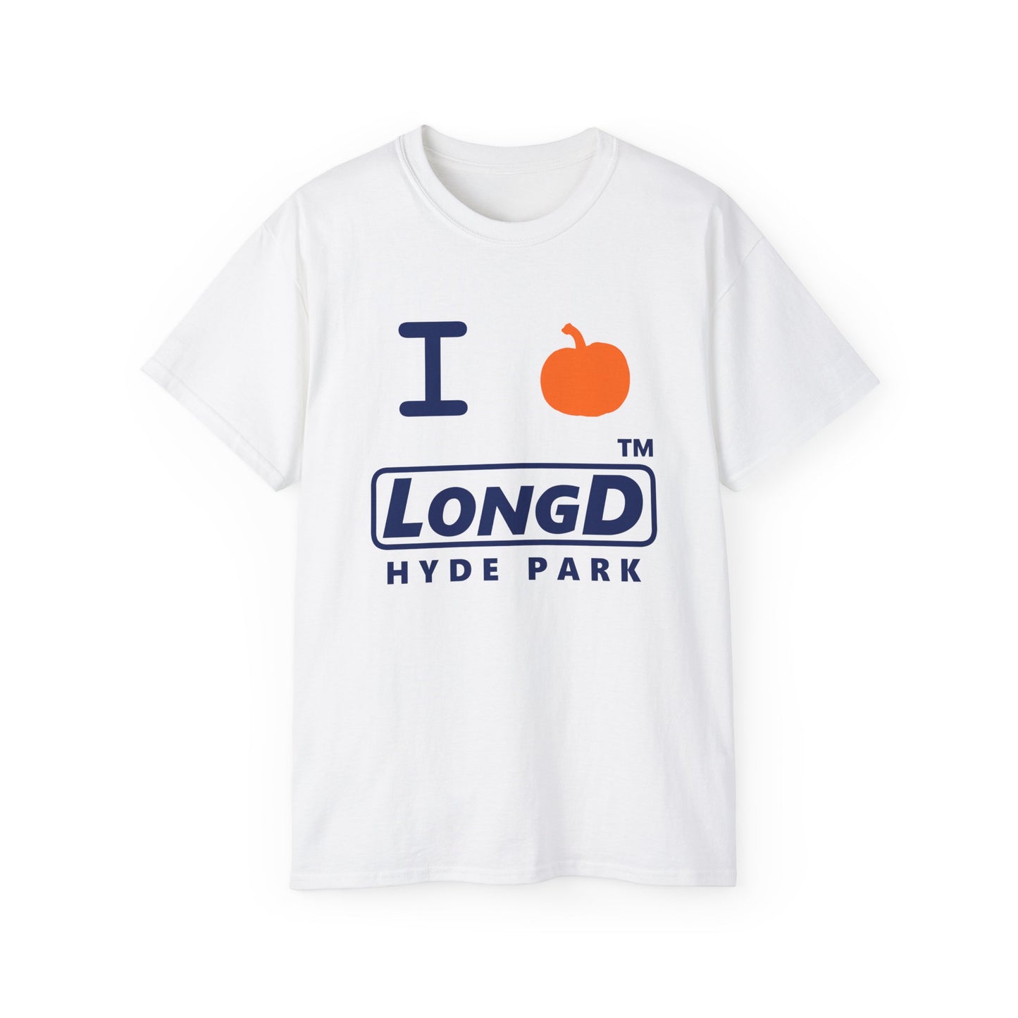 I Pumpkin LongD® Logo Cotton Tee positive blue basic Hyde Park logo