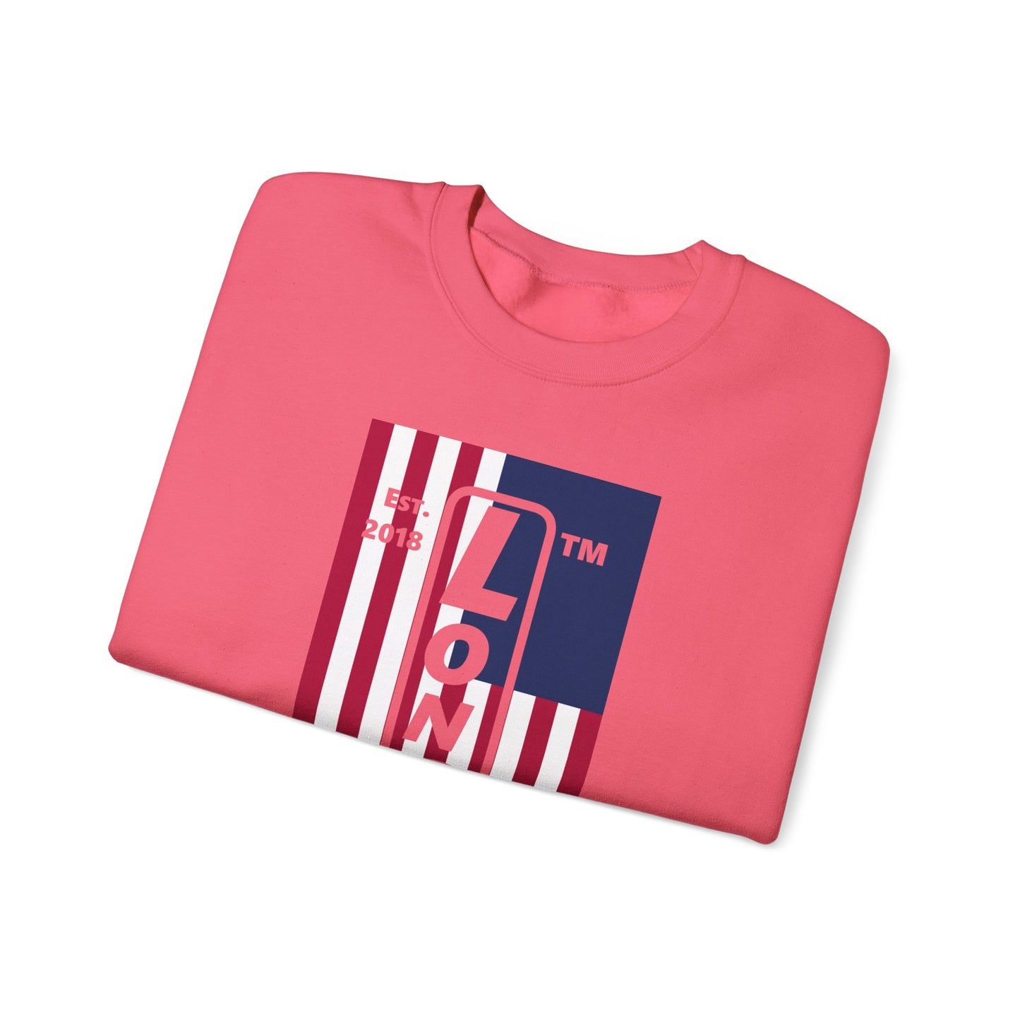 LongD negative flag Chicago logo crewneck sweatshirt (patriotic colors)