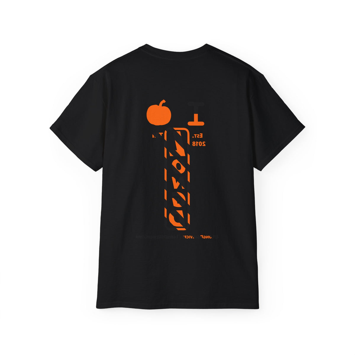 I pumpkin LongD Tag-domain positive upright pixel-weighted 12-striped front-back logo cotton tee