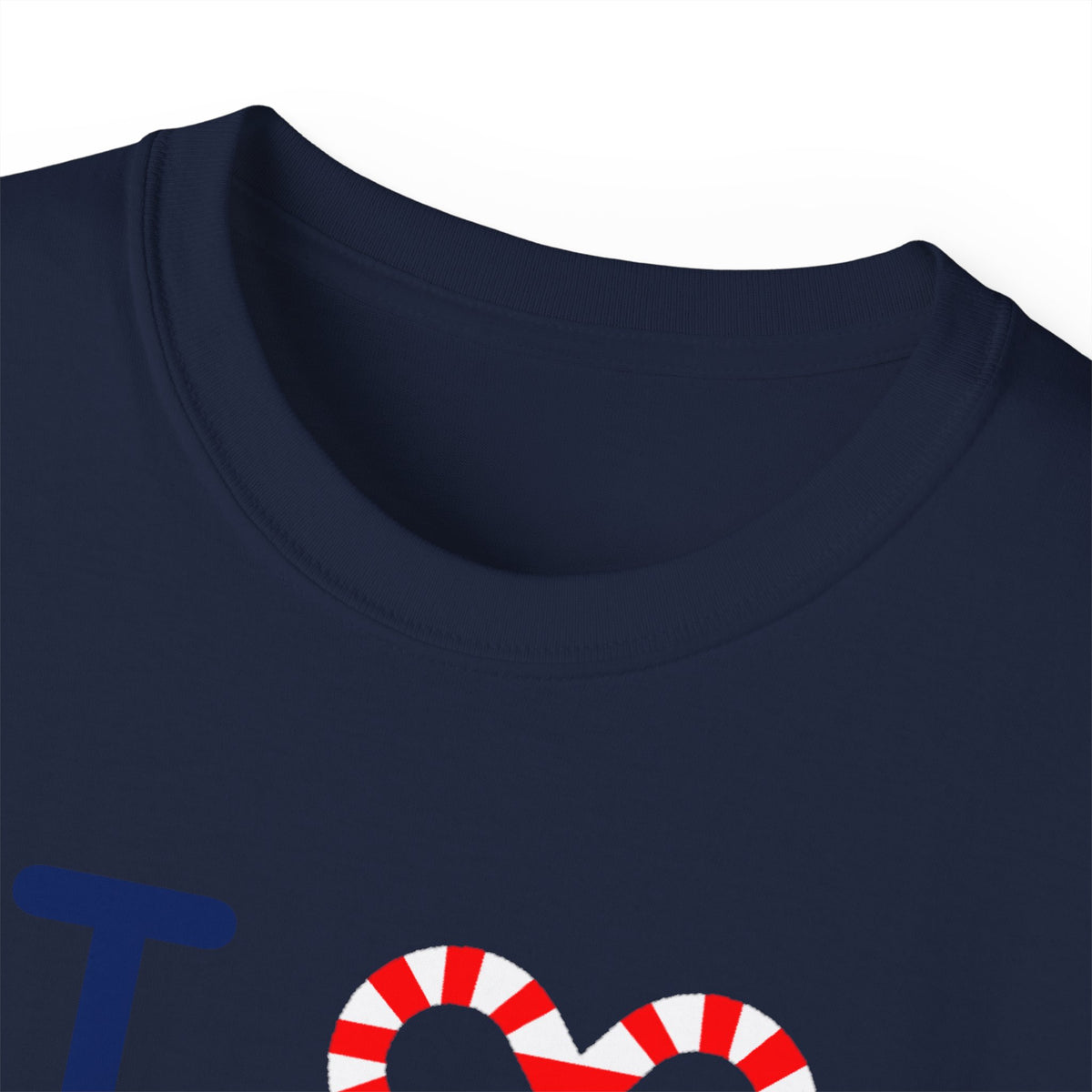 I candy cane LongD Chicago positive official basic navy logo cotton tee