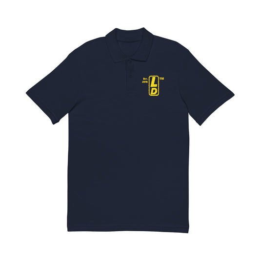 Embroidered LongD alternate basic logo upright initials polo shirt