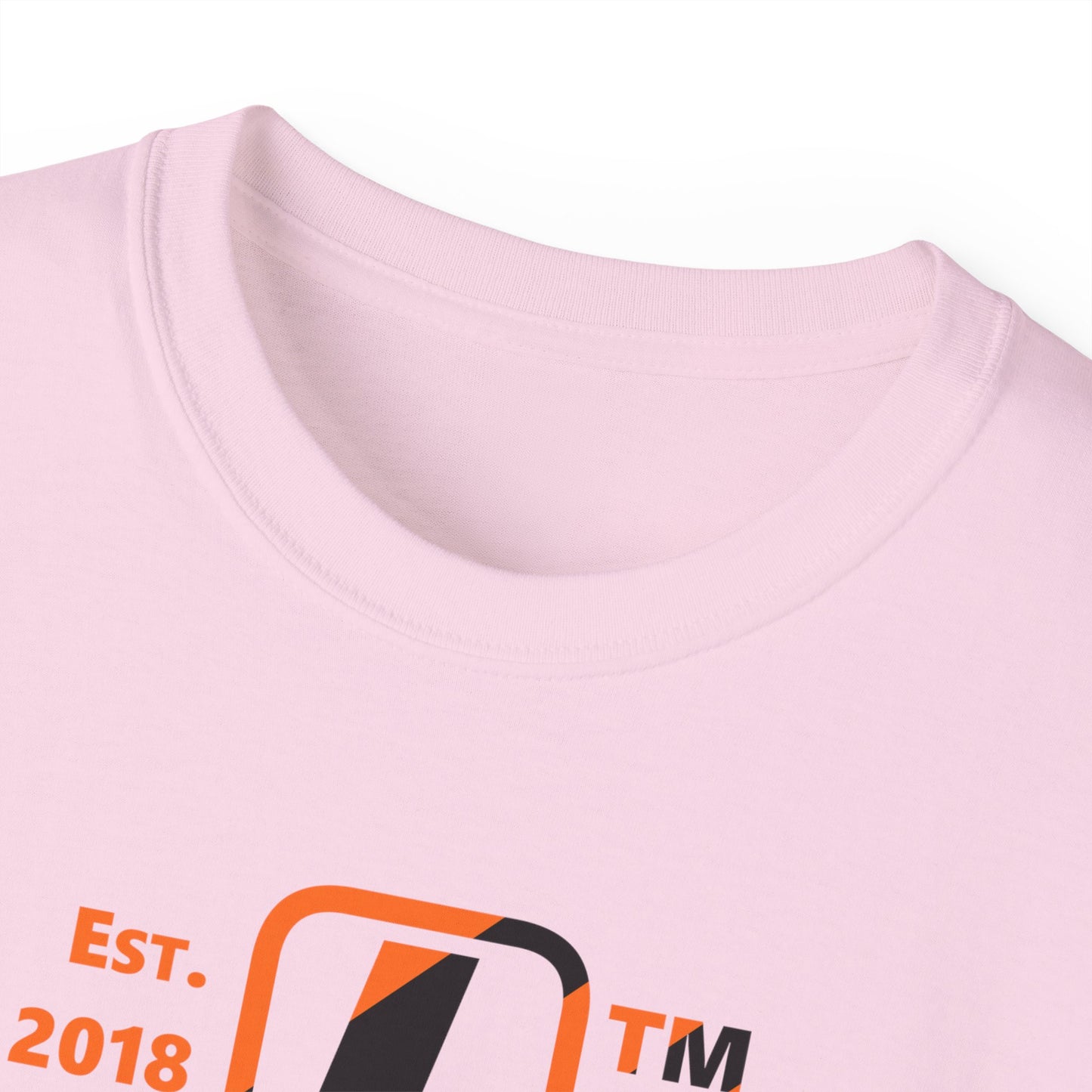 LongD Hyde Park positive upright pixel-weighted 12-striped 4-print logo (Halloween colors) cotton tee