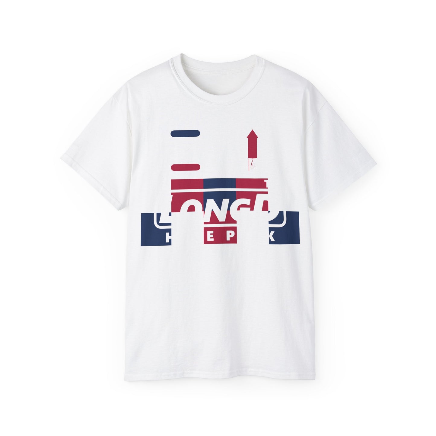 I firecracker LongD negative 2x5 Hyde Park logo cotton tee