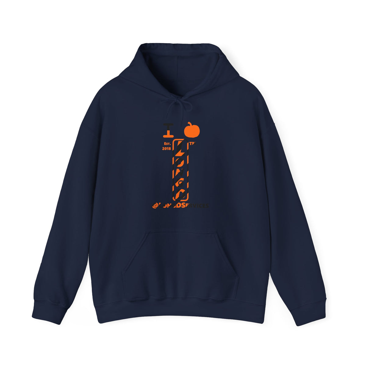 I pumpkin LongD Tag positive upright pixel-weighted 12-striped logo hoodie