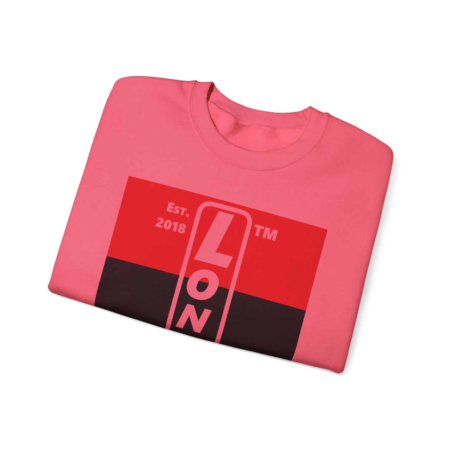 LongD negative horizontal 3-striped Hyde Park upright logo crewneck sweatshirt (Juneteenth colors)