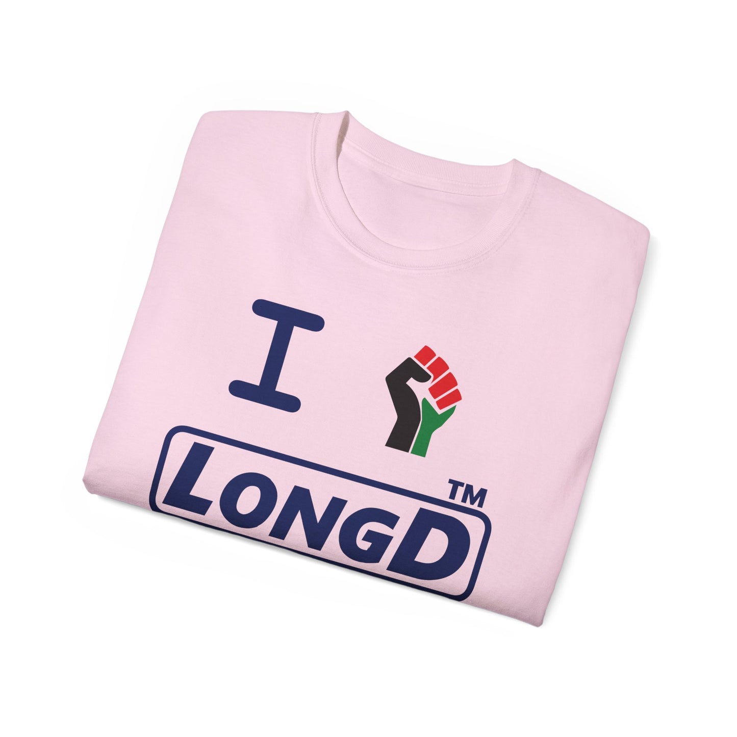 I fist LongD official Chicago logo 4-print cotton tee with multicolored fist